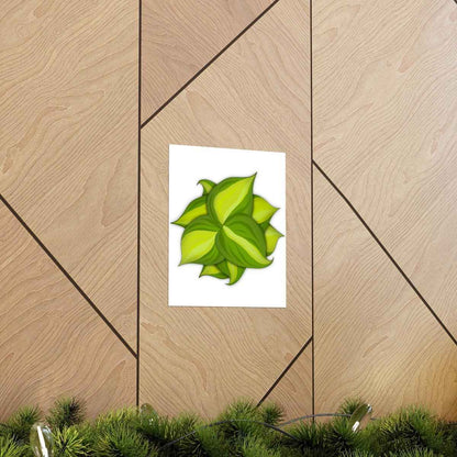 Philodendron Brasil Botanical Print – Unframed Wall Art