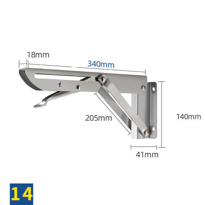 Stainless Steel K-shaped Folding Triangle Bracket Wall Shelf Shelf Support Frame