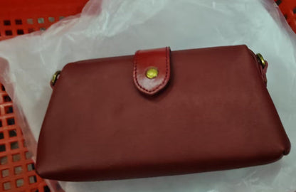 Clementine Leather Crossbody Bag - Elegant Pillow-Type Shoulder Purse