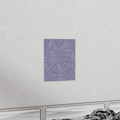 Violet Monstera Botanical Print – Unframed Wall Art