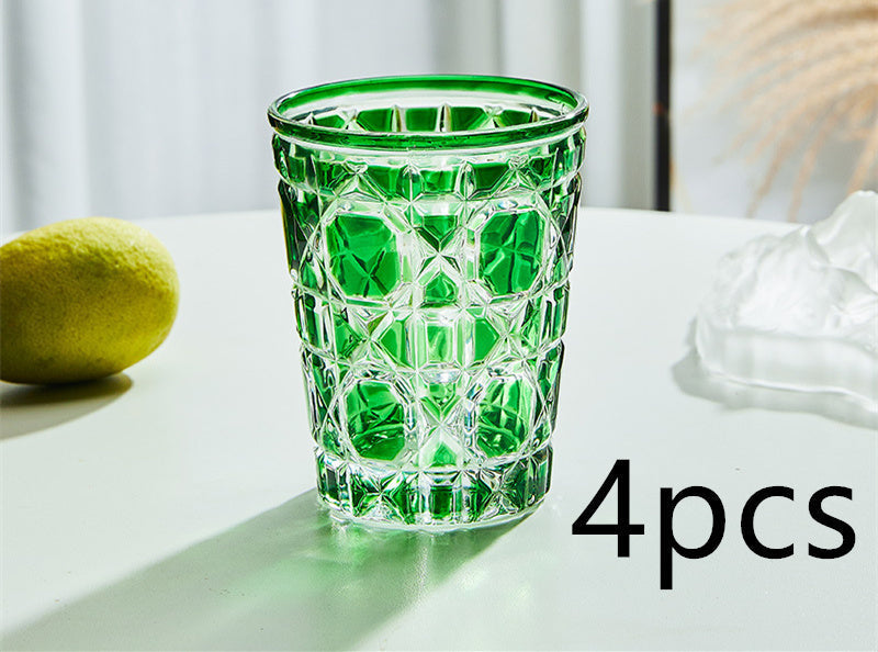 Creative Light Luxury Color Checkered Whisky Cup