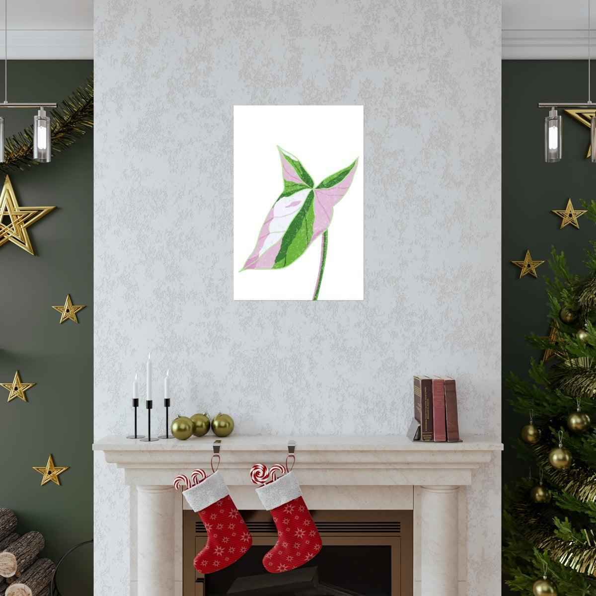 Syngonium Tricolor Botanical Print – Unframed Wall Art