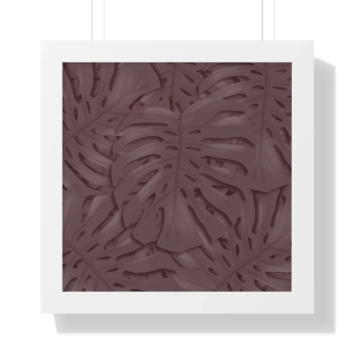 Merlot Monstera Framed Print – Botanical Wall Art