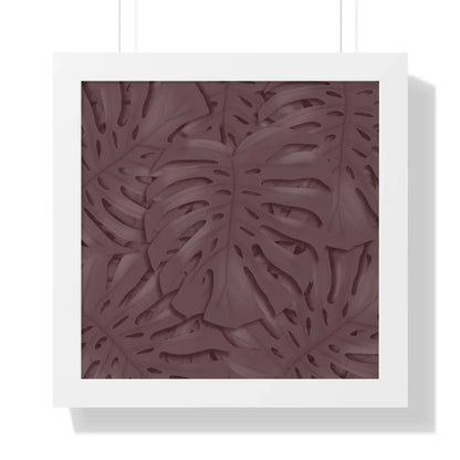 Merlot Monstera Framed Print – Botanical Wall Art