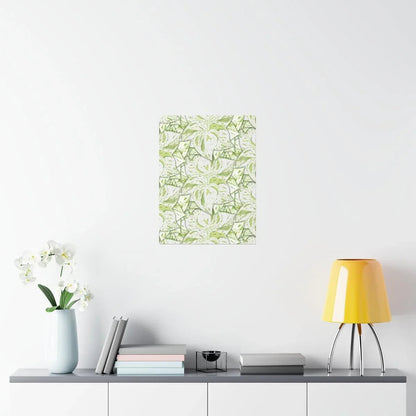 Snow Queen Pothos Pattern Botanical Print – Unframed Wall Art