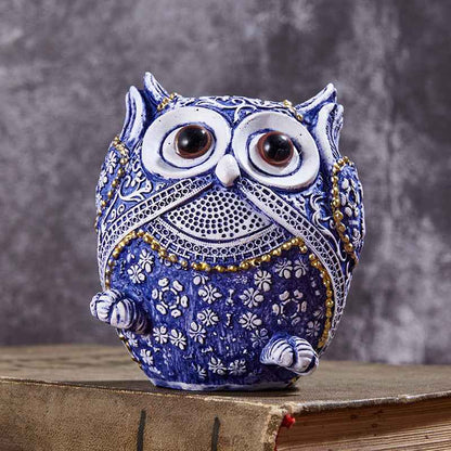 Blue And White Owl Home Creative Small Ornaments