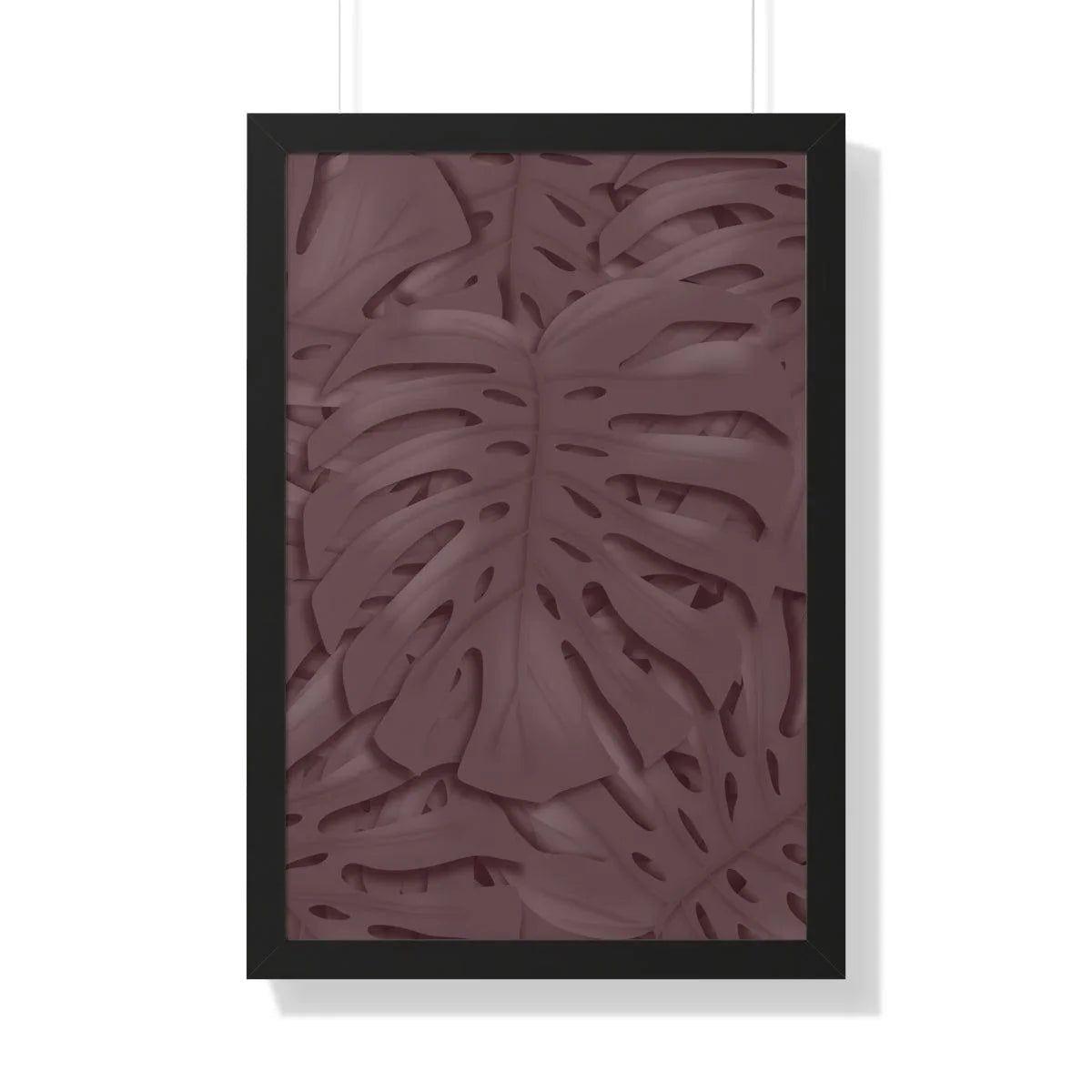 Merlot Monstera Framed Print – Botanical Wall Art