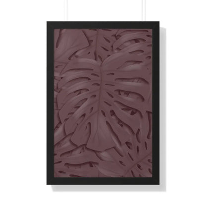 Merlot Monstera Framed Print – Botanical Wall Art