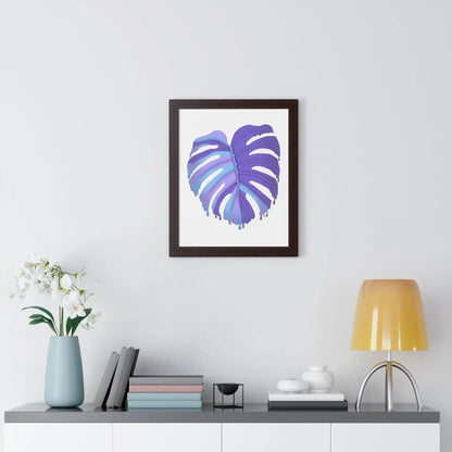 Purple Melting Monstera Framed Print – Botanical Wall Art
