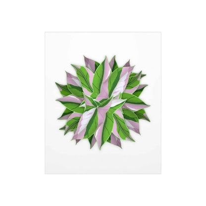 Syngonium Tricolor Pattern Botanical Print – Unframed Wall Art