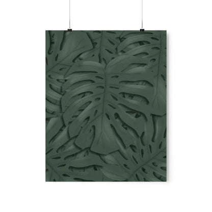 Deep Green Monstera Botanical Print – Unframed Wall Art