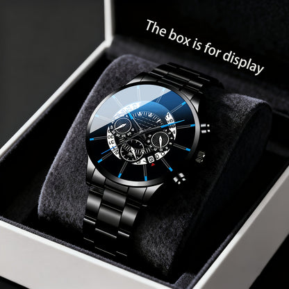5pcs Men's Business Fashion High-End Elegant Versatile Watch Set Perfect Gift for Friends On Holidays And Birthdays Holiday Gifts Birthday Presents Elegant Design Sophisticated Timepiece Premium Materials Watch Set for Men Wr