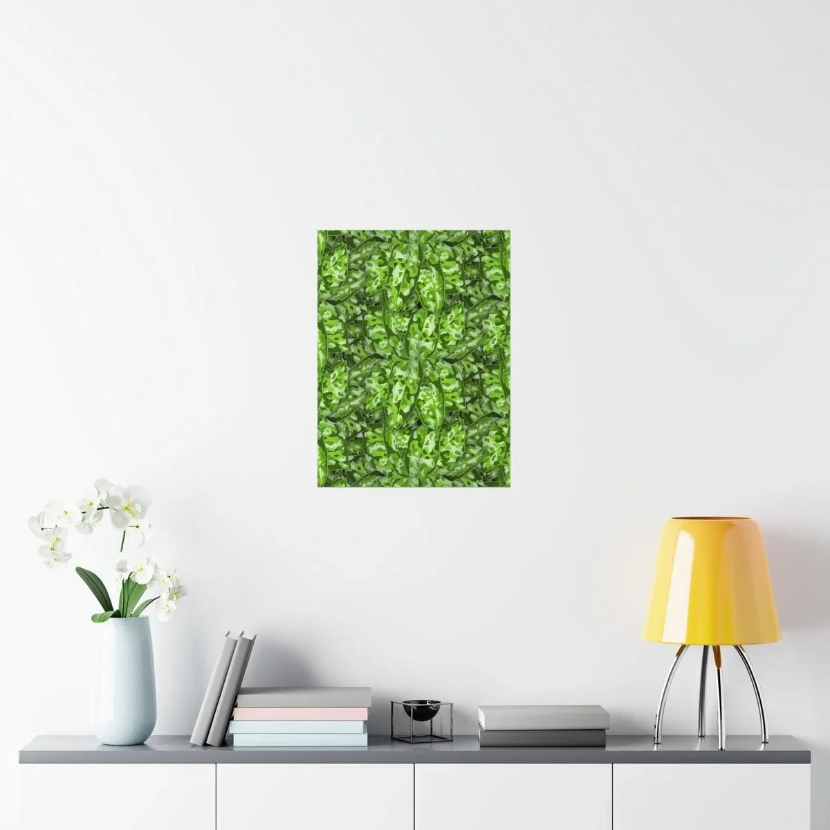 Aglaonema Pictum Botanical Print – Unframed Wall Art