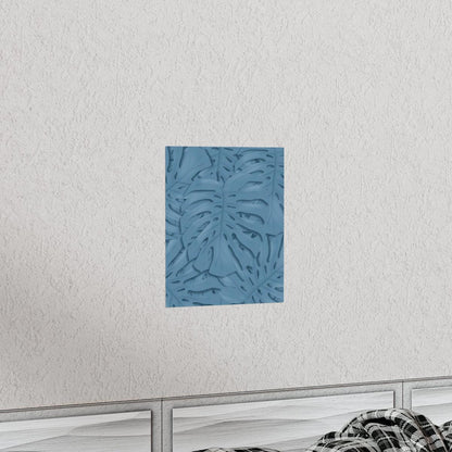 Cerulean Monstera Botanical Print – Unframed Wall Art