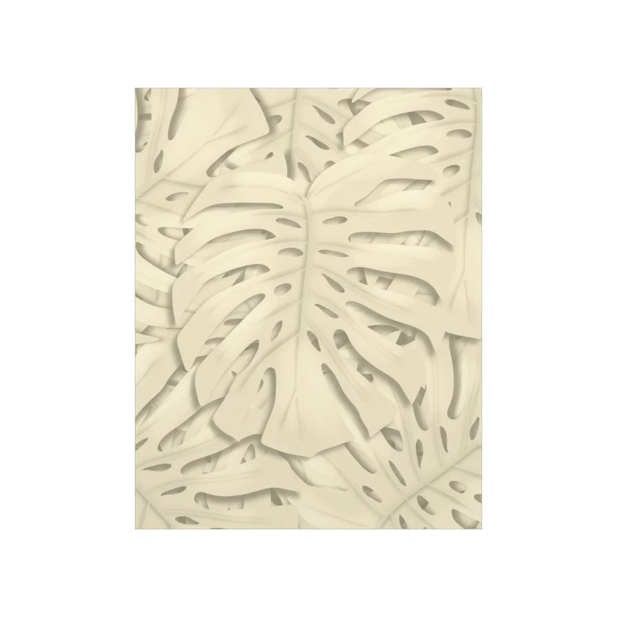 Beige Monstera Botanical Print – Unframed Wall Art