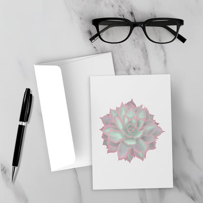 Echeveria Violet Queen Succulent Greeting Card – Blank Inside With Envelope