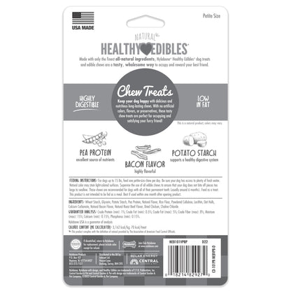 Nylabone Healthy Edibles Bacon Bone Chew Treats (6.2oz)
