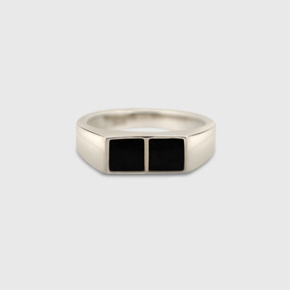 Thin Two Stone Rectangle Ring