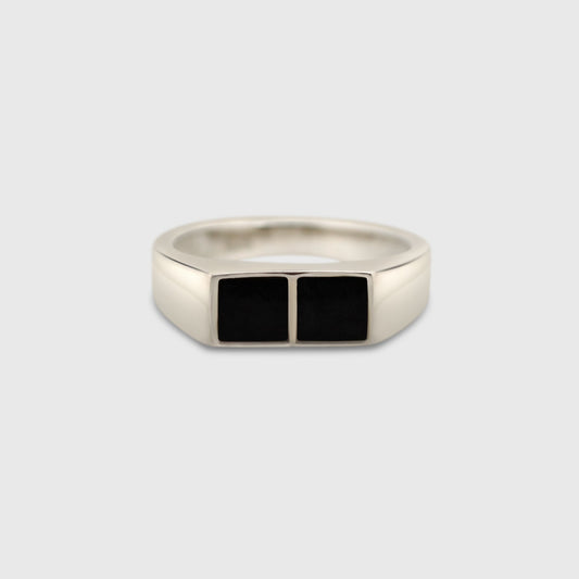 Thin Two Stone Rectangle Ring