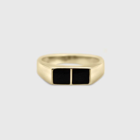 Thin Two Stone Rectangle Ring