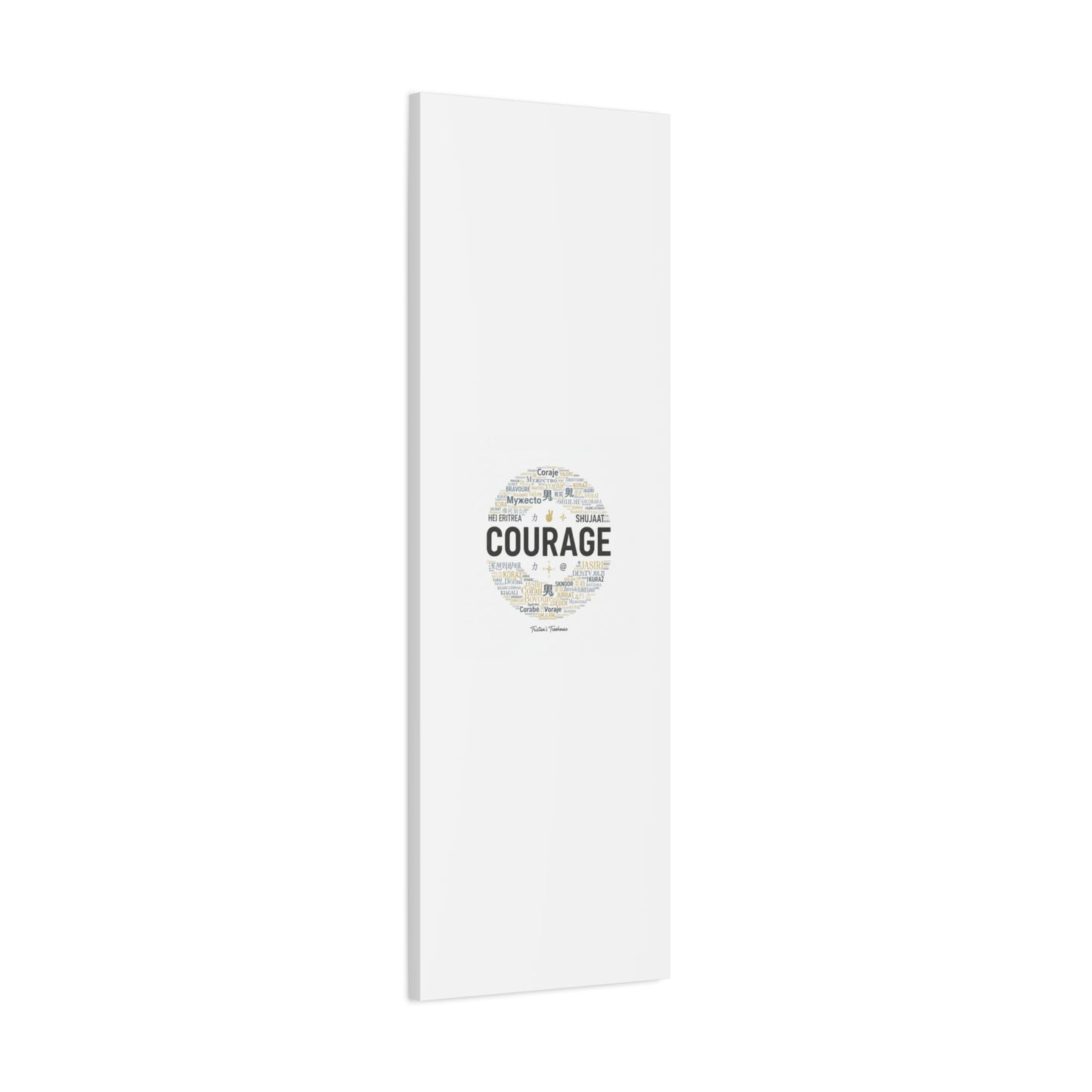 Courage Word Cloud Canvas | Fresh-Start Minimalism art print