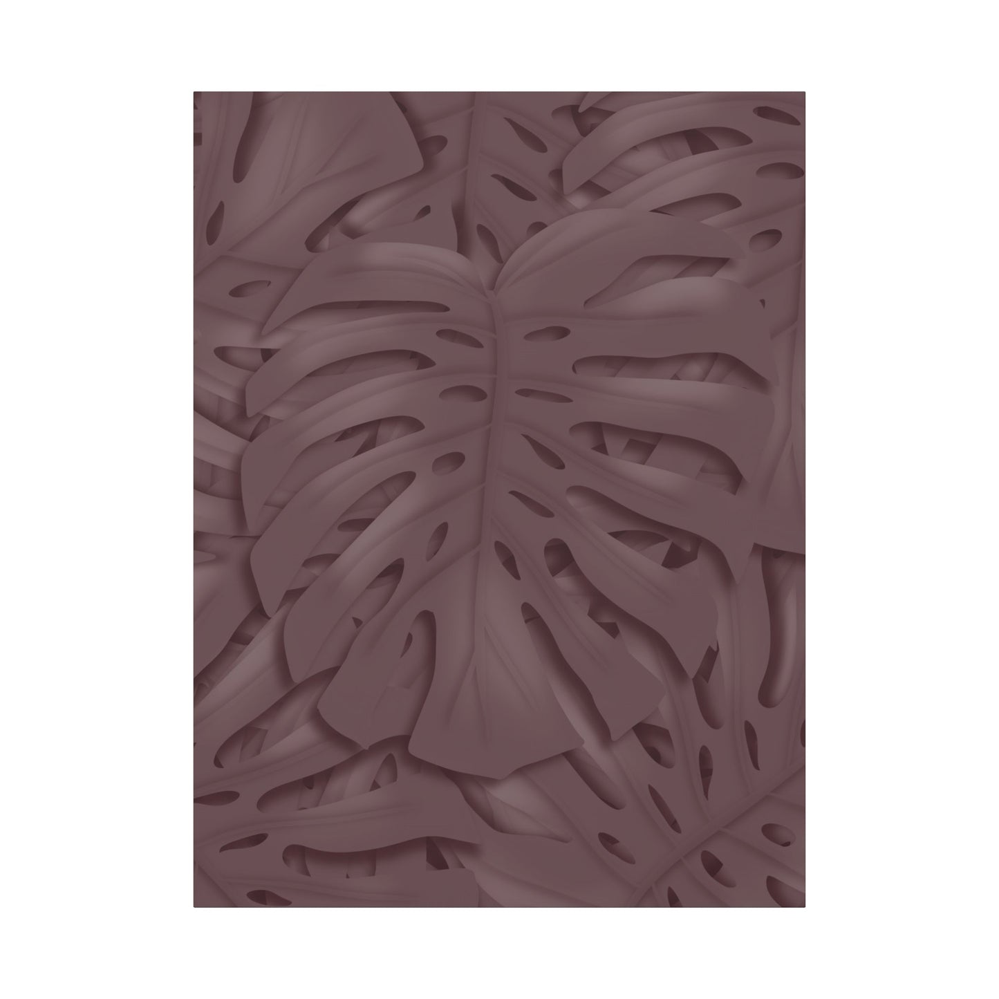 Merlot Monstera Canvas Print – Botanical Wall Art