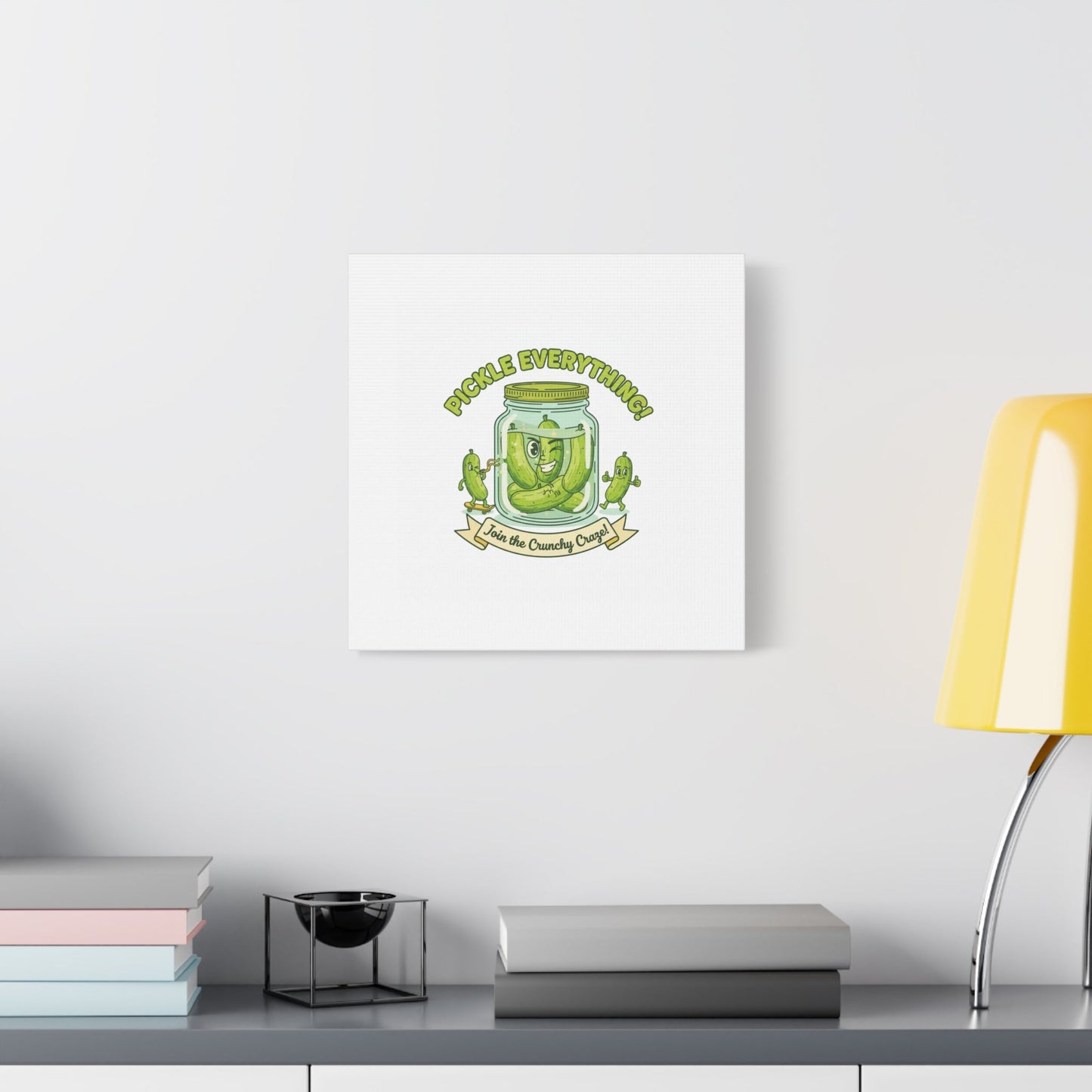 Pickle Everything! Matte Canvas | Brine Design, Pickle Lover Art