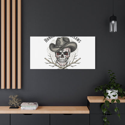 Honor Among Outlaws Canvas | Western Skull Art, Gothic Americana Desert Noir