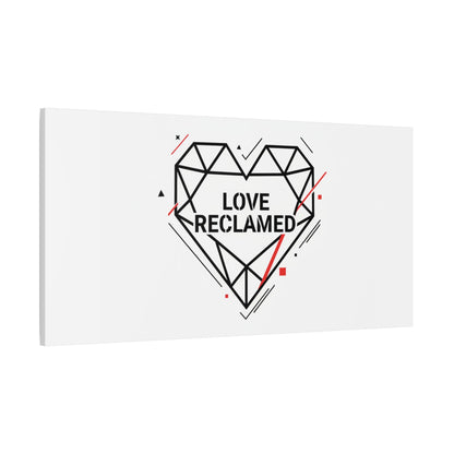 Love Reclaimed Canvas | modern heart design, minimalist love icon