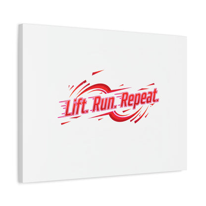 Lift Run Repeat Canvas | Fitness Wall Art, Gym Motivation
