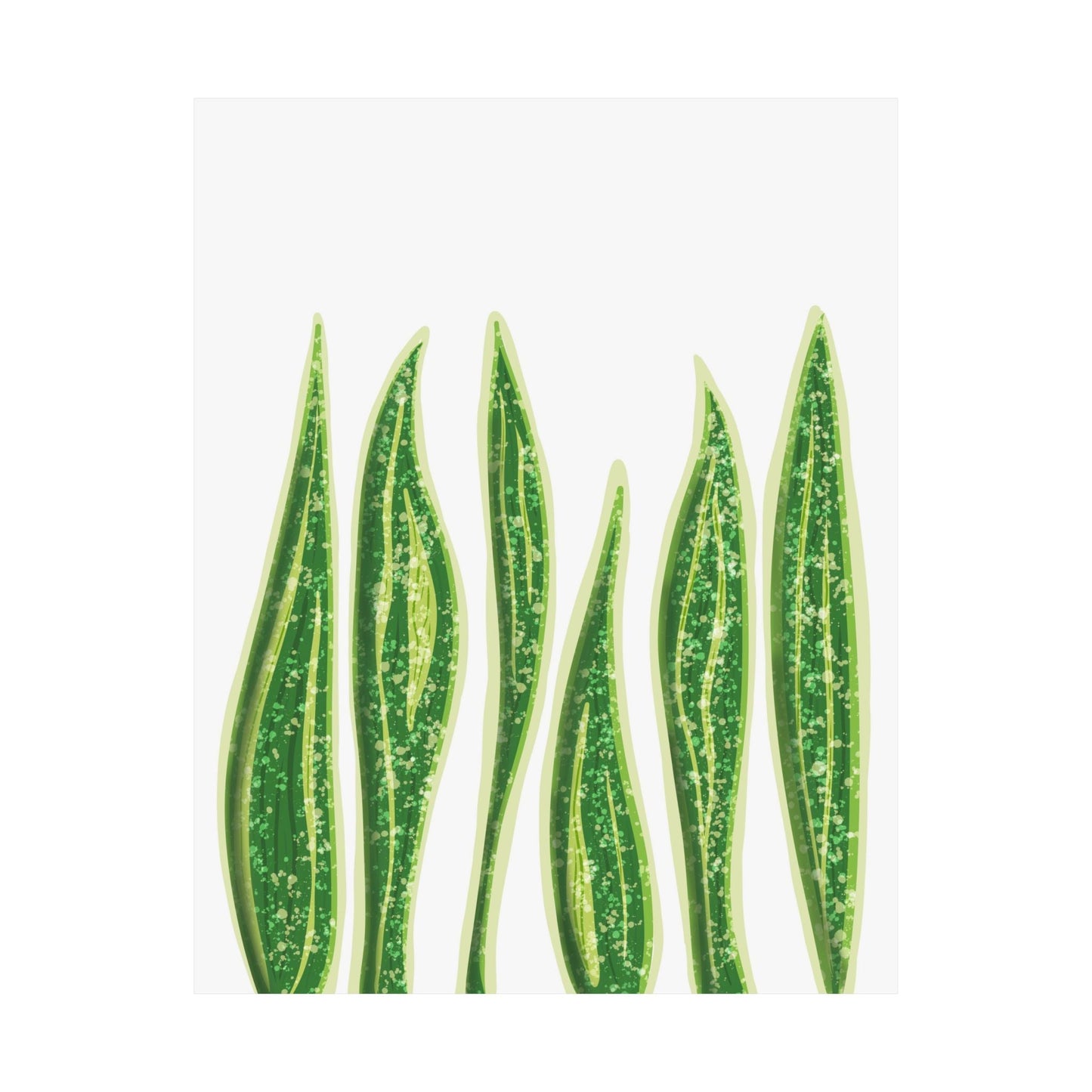 Snake Plant Botanical Print – Unframed Wall Art