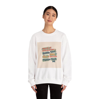 Love Languages Meme Crewneck Sweatshirt | love language meme, relationship humor