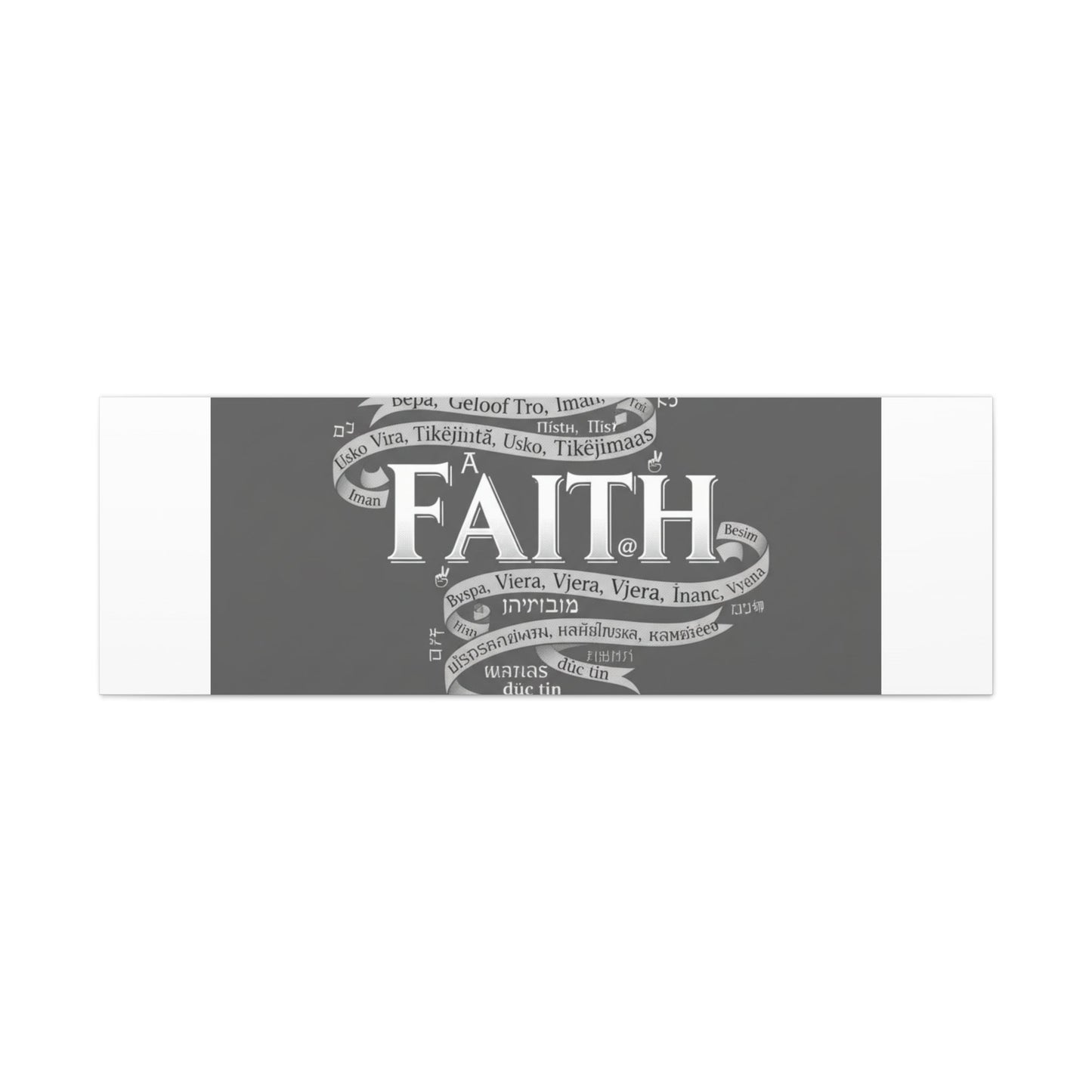 handwritten faith ribbon Canvas | sketch aesthetic, doodle design
