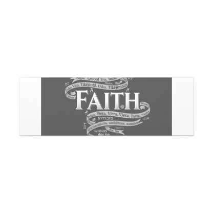 handwritten faith ribbon Canvas | sketch aesthetic, doodle design