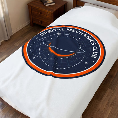 Orbital Mechanics Club Plush Blanket | space, mission patch, science nerd