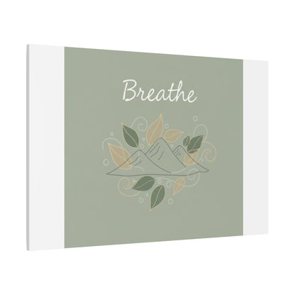 Breathe Mountain Line Canvas | Nature Symbols, Minimal Forest Wall Art
