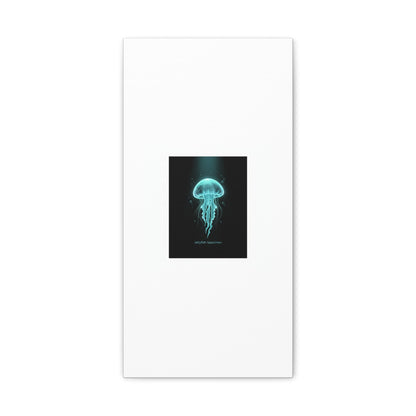 Bioluminescent Jellyfish Art Canvas | Deep Sea Aesthetic, Neon Glow