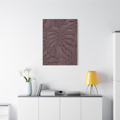 Merlot Monstera Canvas Print – Botanical Wall Art