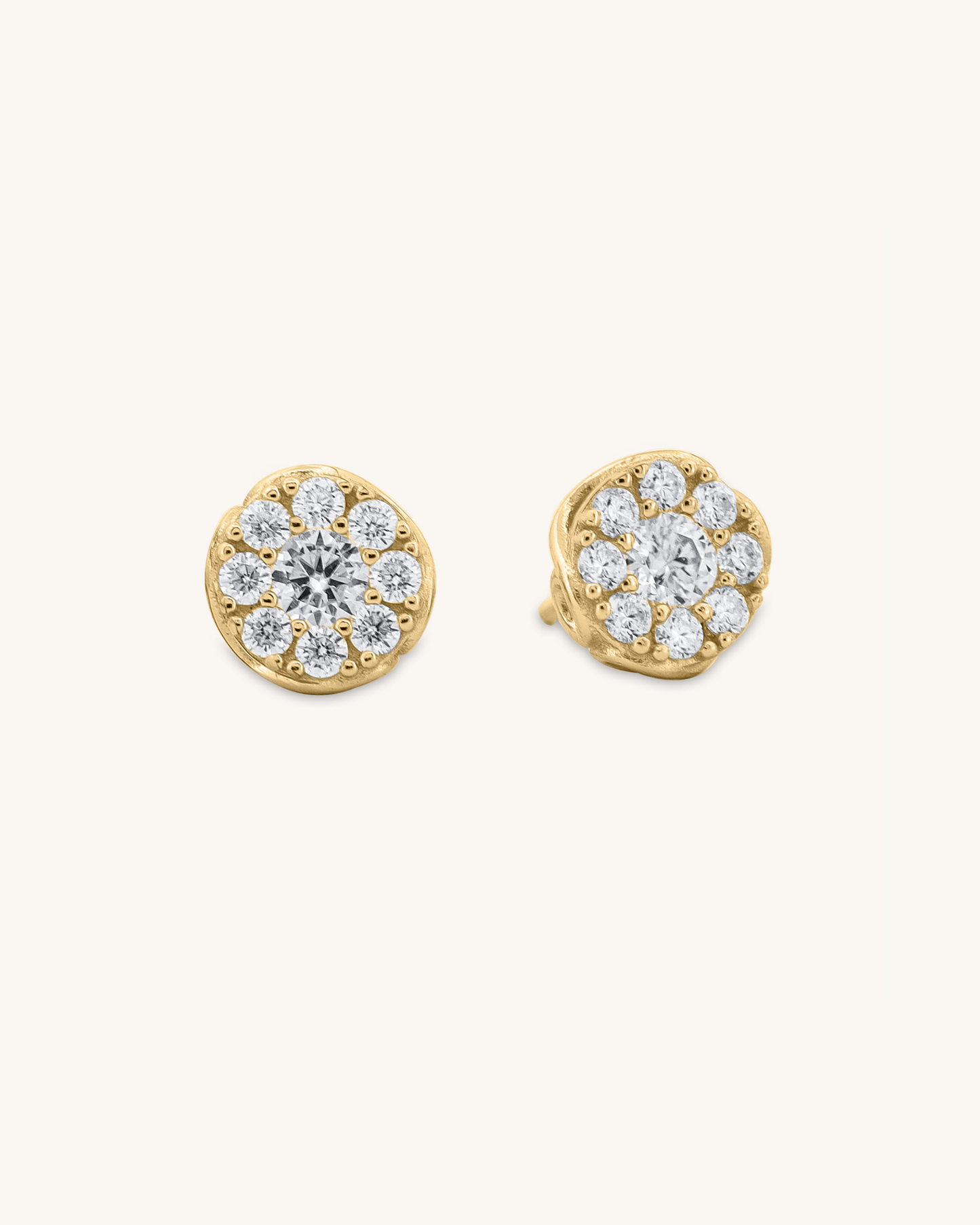 Floral Moissanite Studs