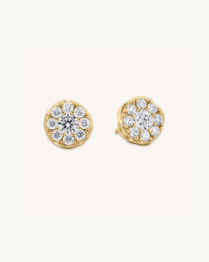Floral Moissanite Studs