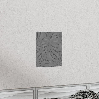 Grey Monstera Botanical Print – Unframed Wall Art