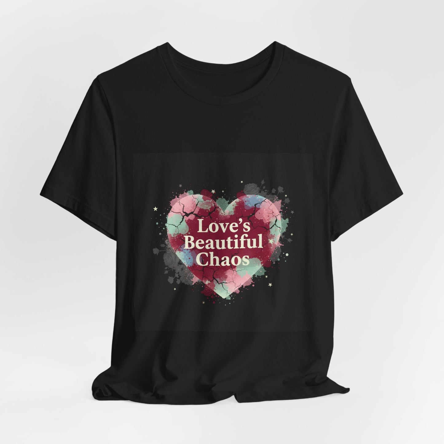 Love's Beautiful Chaos Tee | grunge heart shirt, distressed love tee