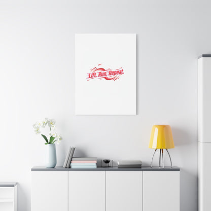 Lift Run Repeat Canvas | Fitness Wall Art, Gym Motivation