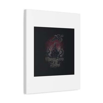 Whispered Secrets of the Shadows Castle Wall Art, Matte Canvas | Gothic Medieval Decor