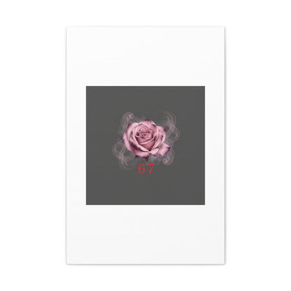 6 7 Valentine's Canvas | Viral Gothic Rose Wall Art | 6 7 Meaning Dark Romance
