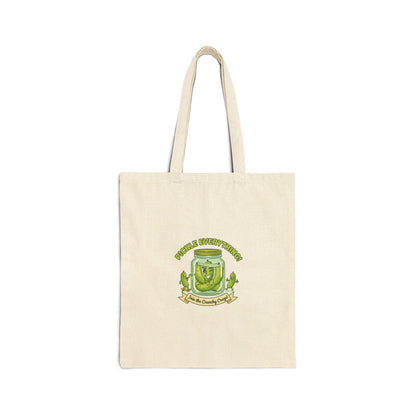 Pickle Enthusiast Badge Tote | brine design, pickle lover canvas