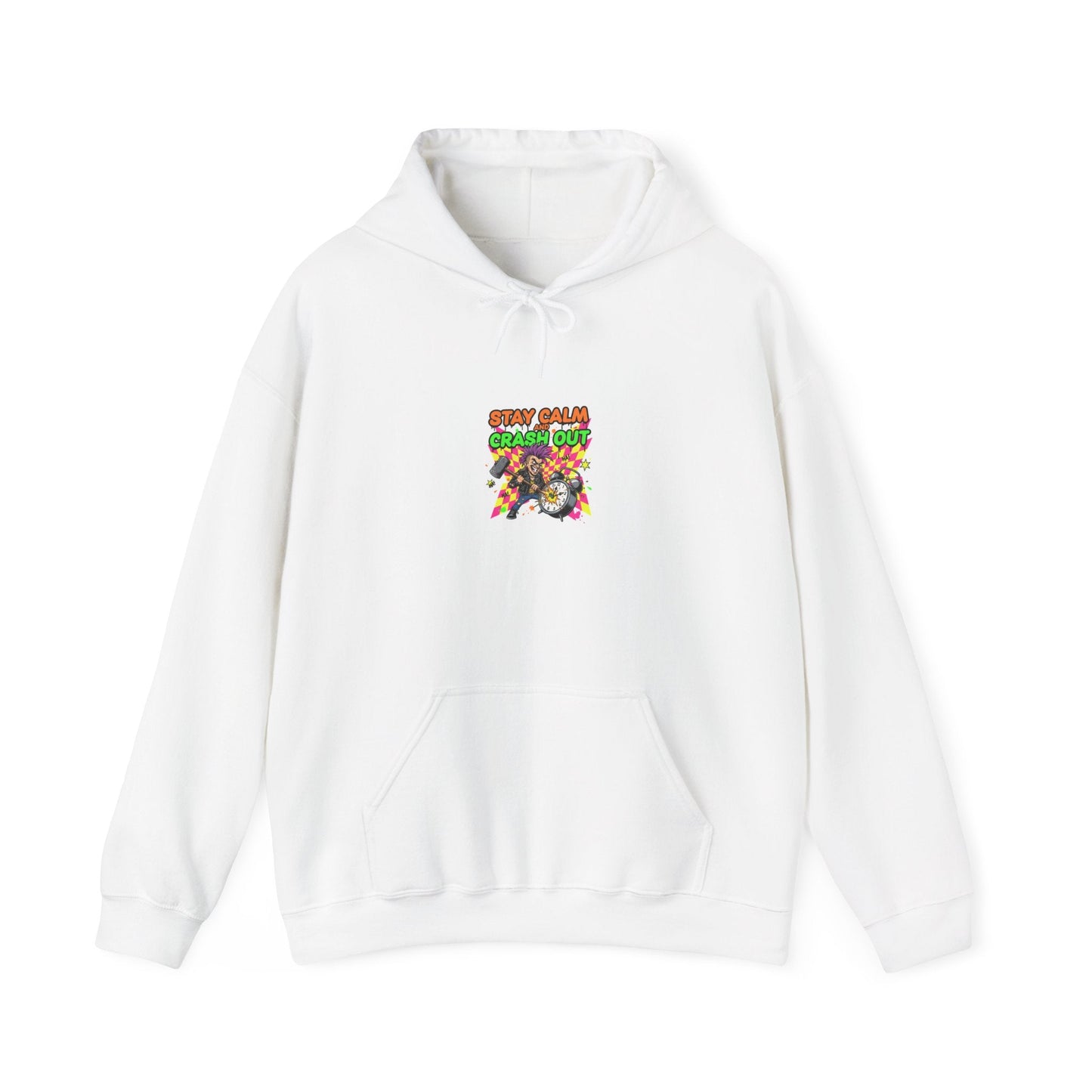 Crash Out Meltdown hoodie | neon warning streetwear, graffiti skate vibe