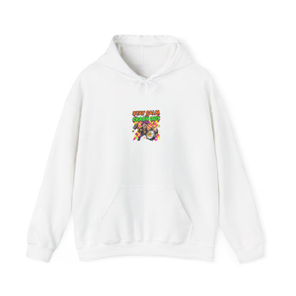 Crash Out Meltdown hoodie | neon warning streetwear, graffiti skate vibe