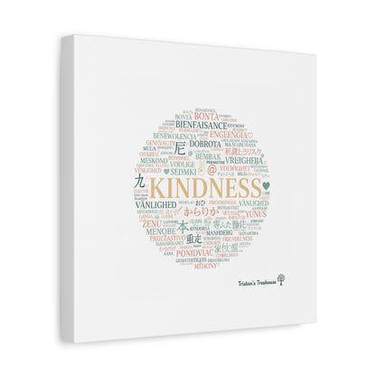 Kindness Word Cloud Canvas | Fresh Start Minimalist Wall Art
