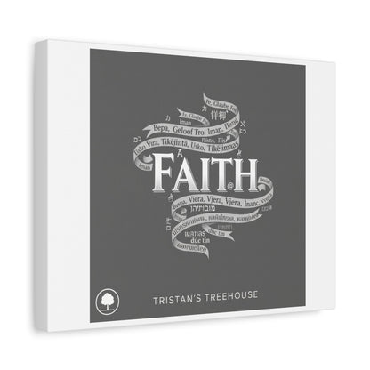handwritten faith ribbon Canvas | sketch aesthetic, doodle design